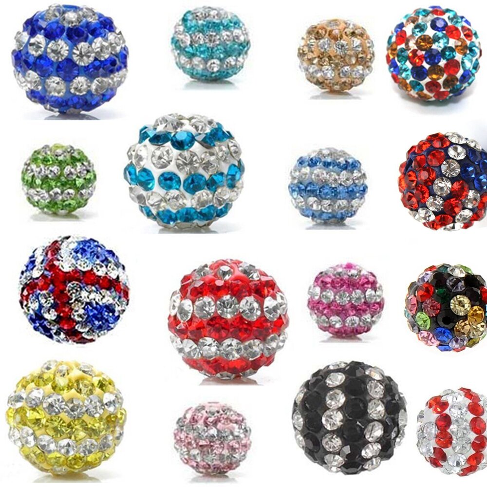 6363 Pave Czech Crystal Disco Ball Clay Beads fit Shamballa Jewelry 50pcs
